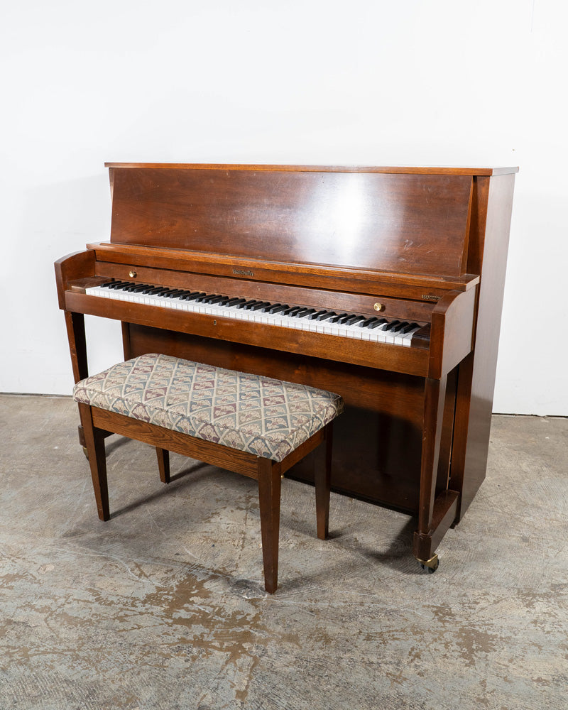 1986 Baldwin 243 Studio 45" Upright Piano - Satin Walnut | Used