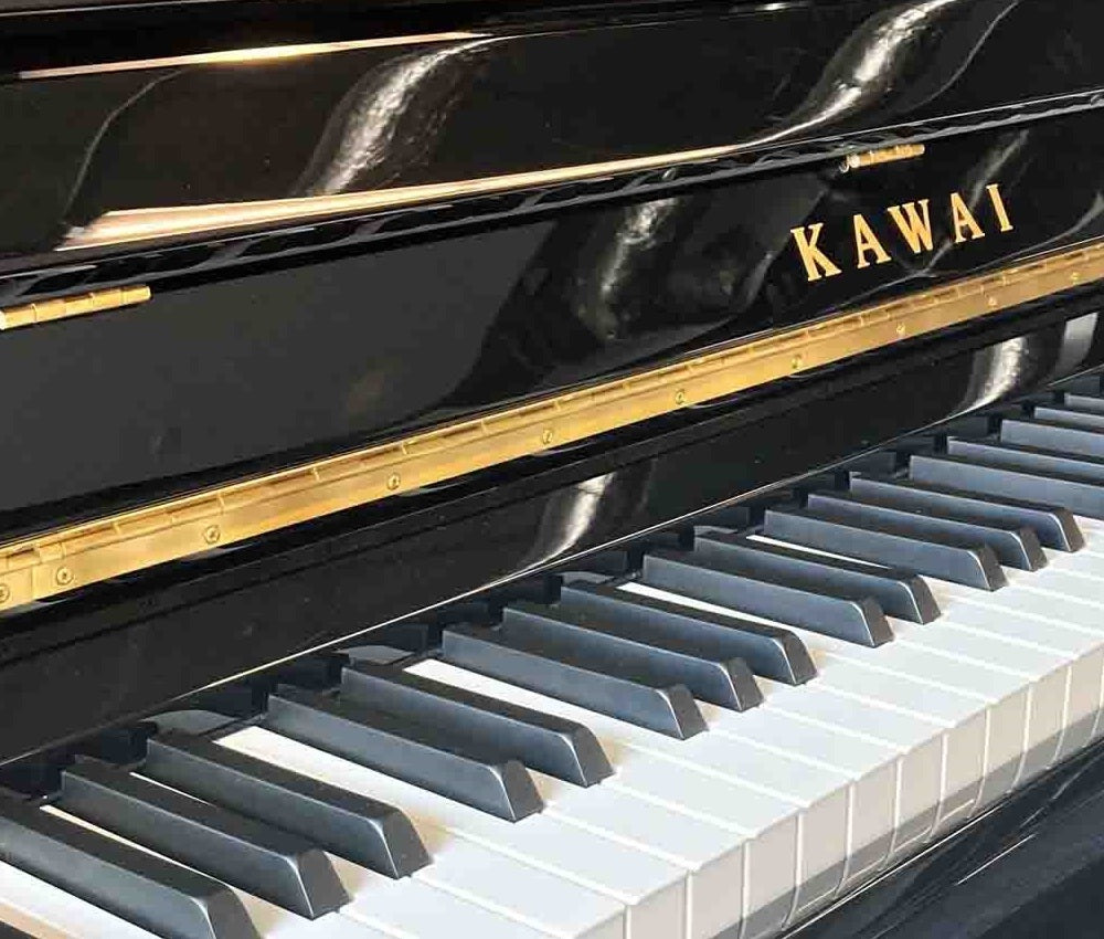 Kawai 45" K-200 Upright Piano | Polished Ebony | SN: F118248 | Used