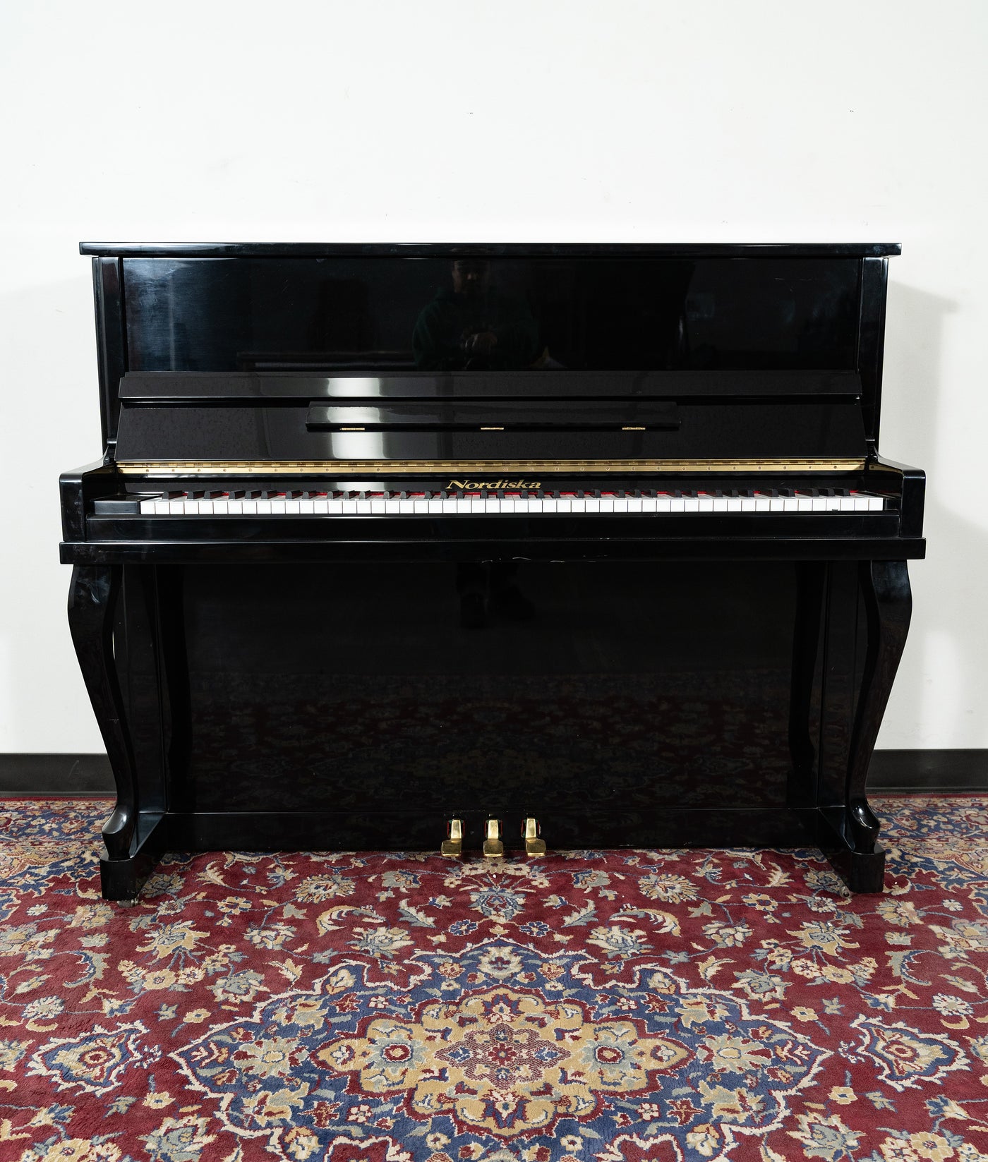 Nordiska 118S Studio Upright Piano | Polished Ebony | SN: 995917 | Used