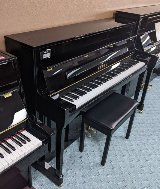 UTSA 2023 Kawai K200 Professional Upright Piano | Polished Ebony | Serial No. F195279 | Used