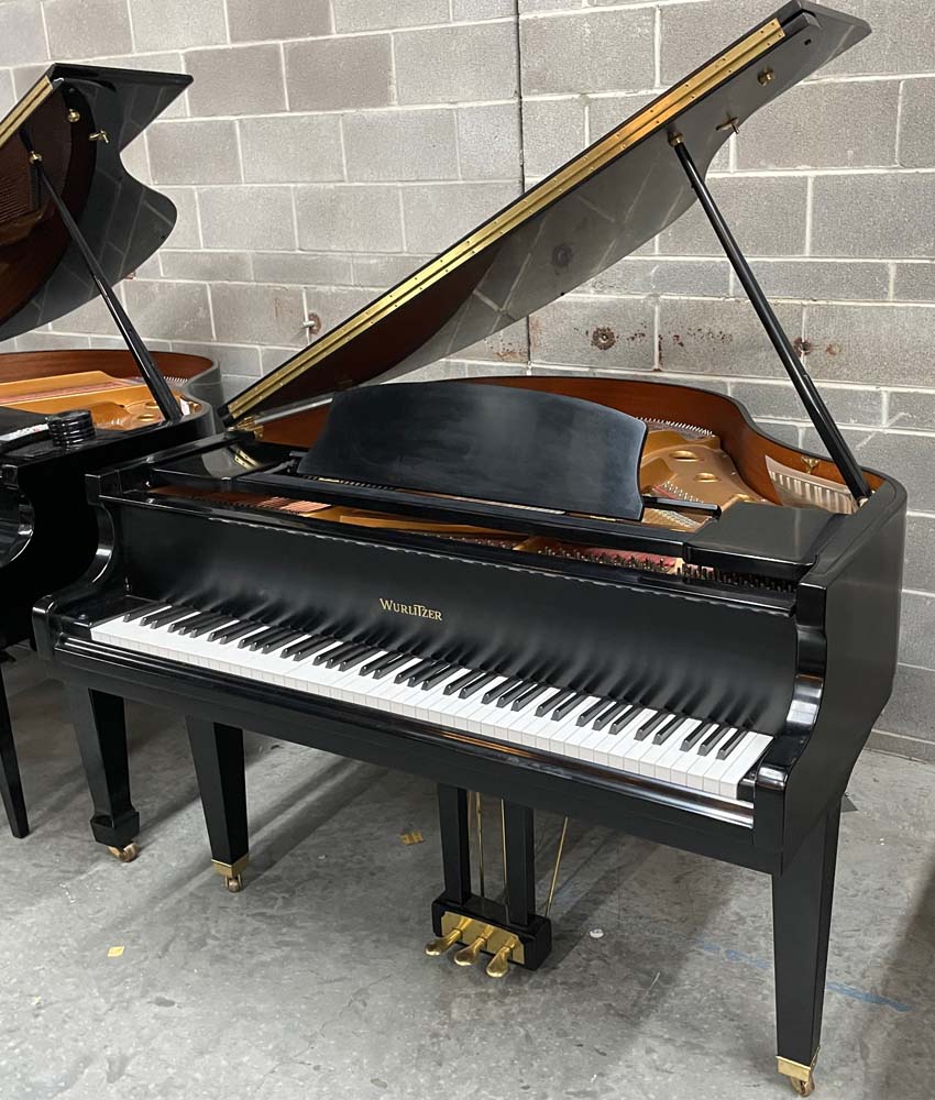 Wurlitzer 4'8" C143 Baby Grand Piano | Satin Ebony | SN: 76128 | Used