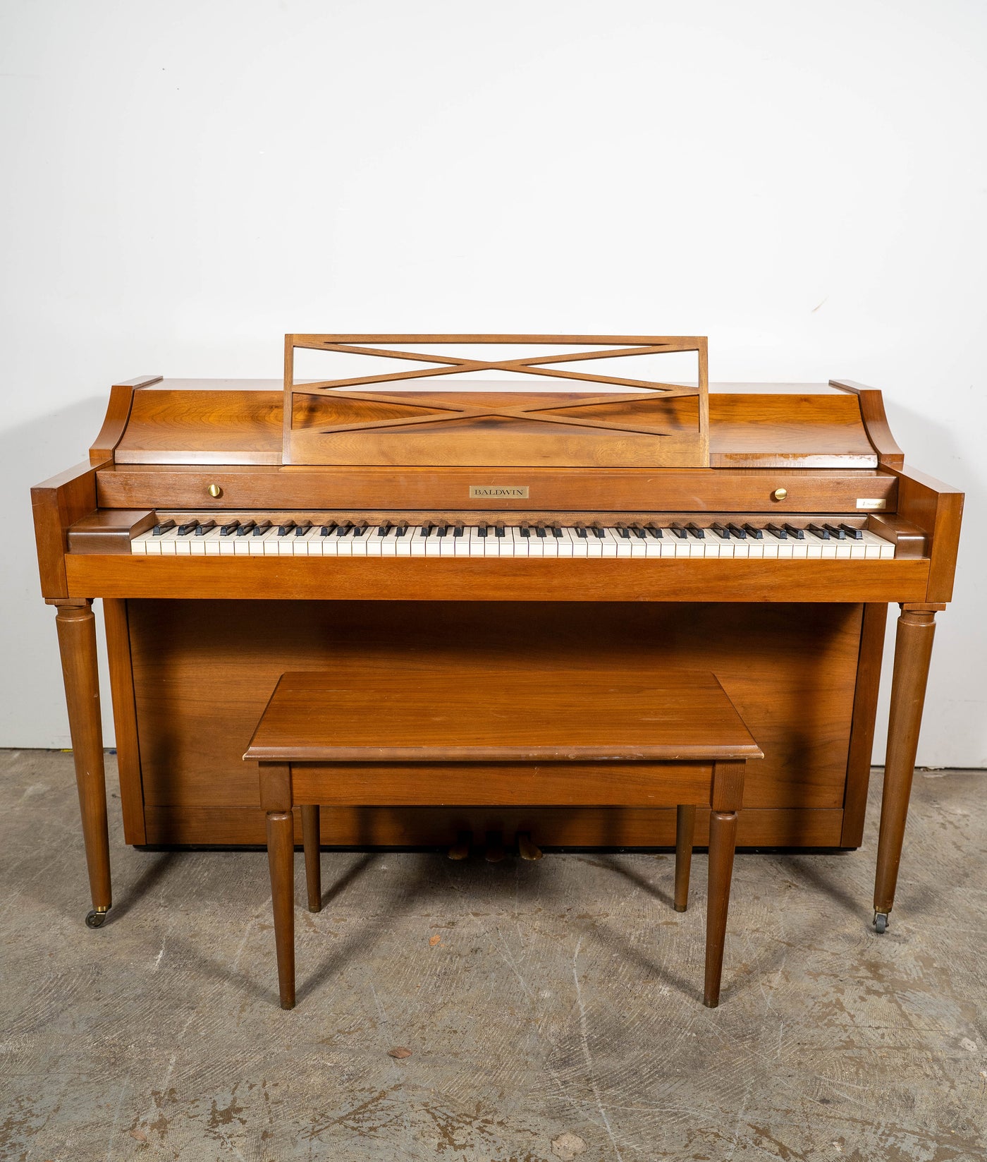 1969 Baldwin Acrosonic Upright Piano | Satin Oak | Serial No. 885919 | Used