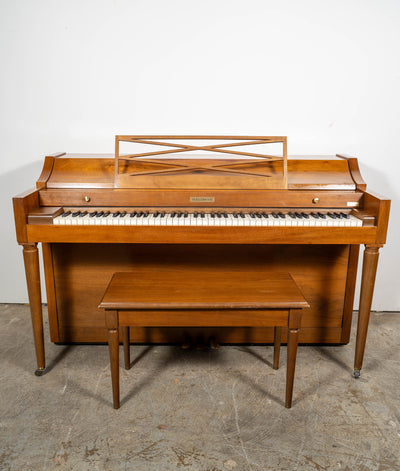 1969 Baldwin Acrosonic Upright Piano | Satin Oak | Serial No. 885919 | Used