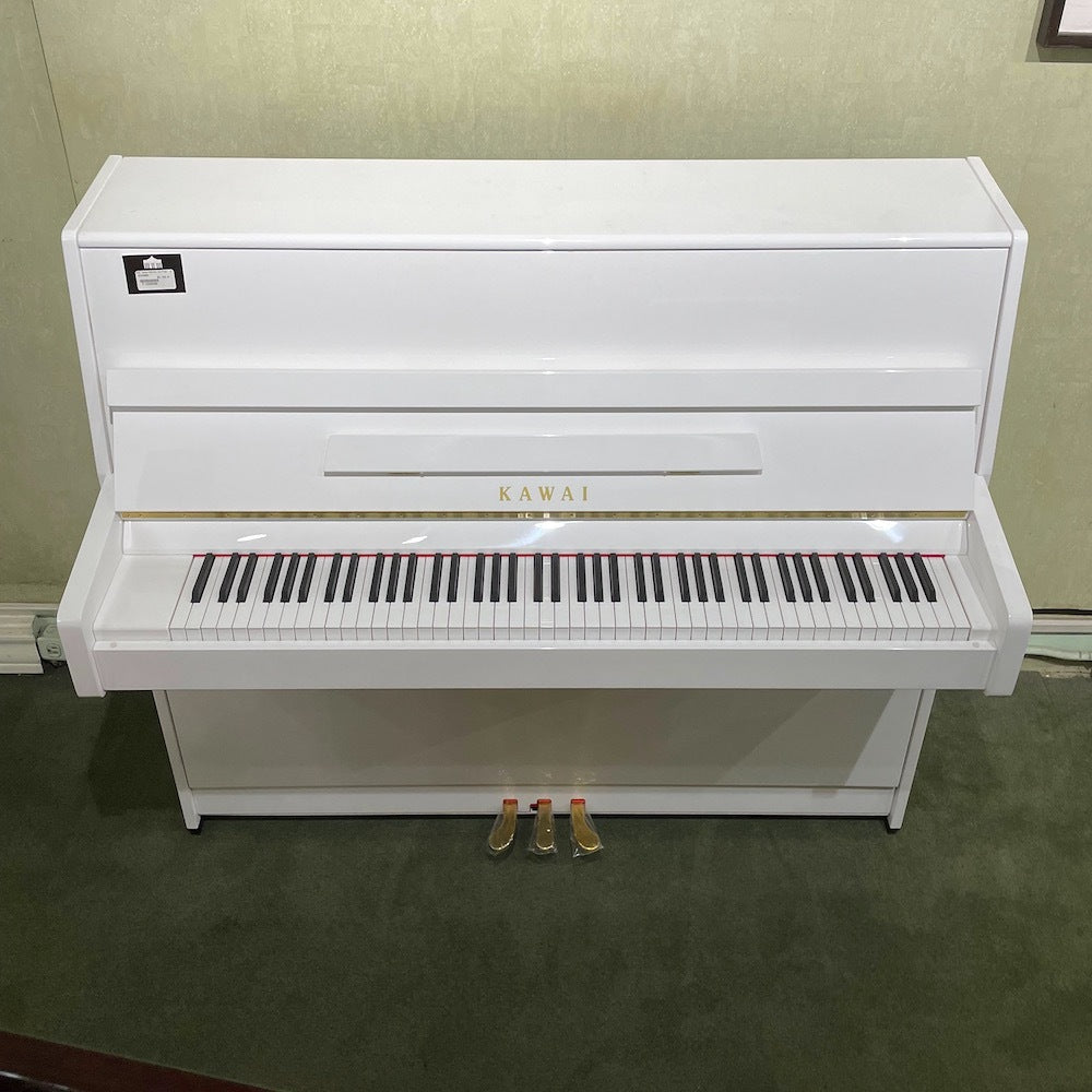 Kawai 43.3” K-15 Continental Upright Piano | Polished Snow White | New