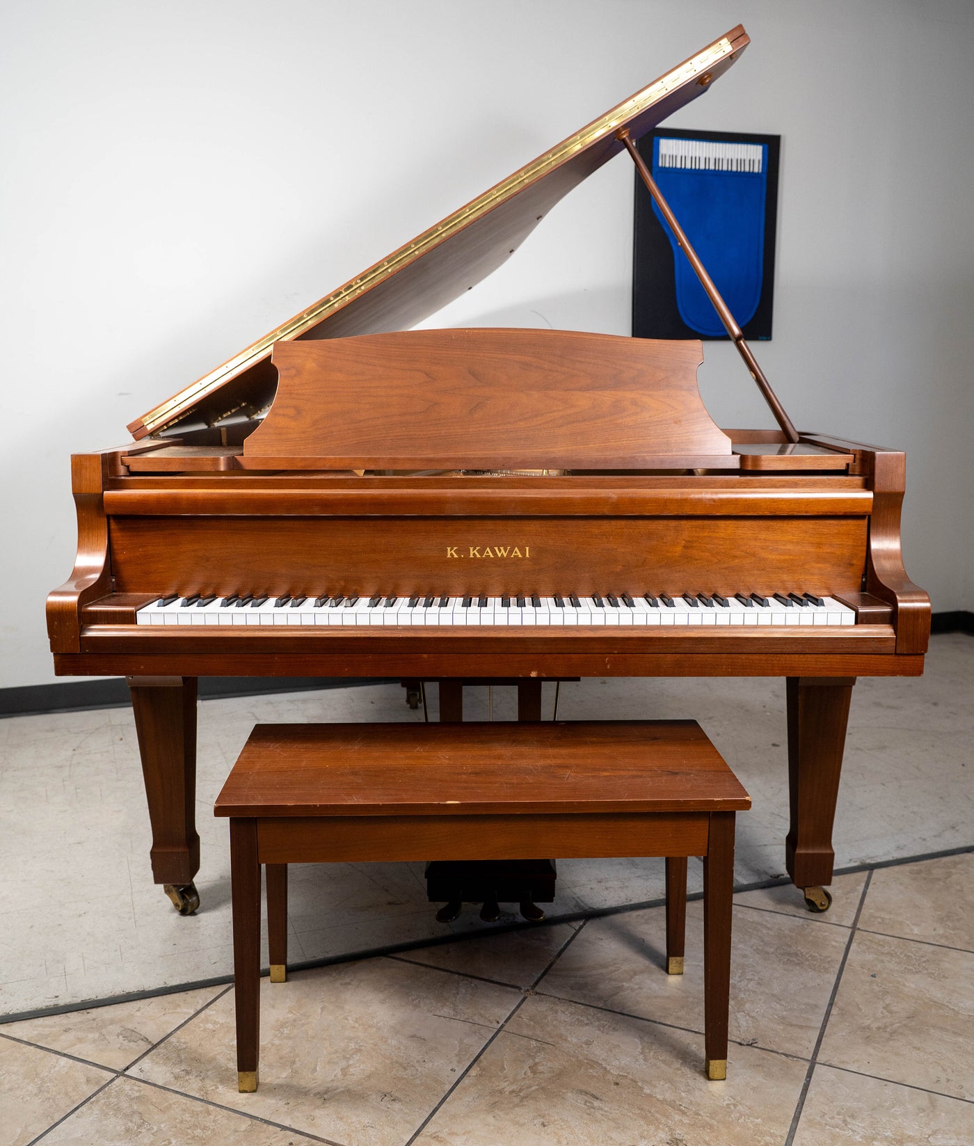 1985 Kawai KG-5D Grand Piano | Satin Walnut | 6'8" | Serial No. 1613057 | Used