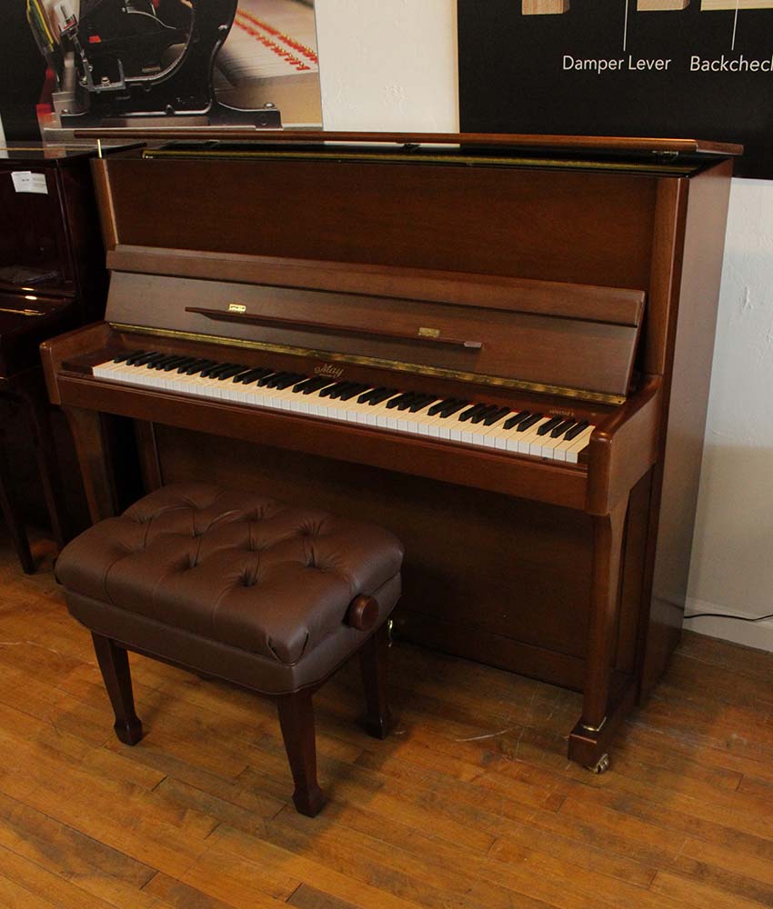 May Upright Piano | Satin Walnut | SN: 083811 | Used