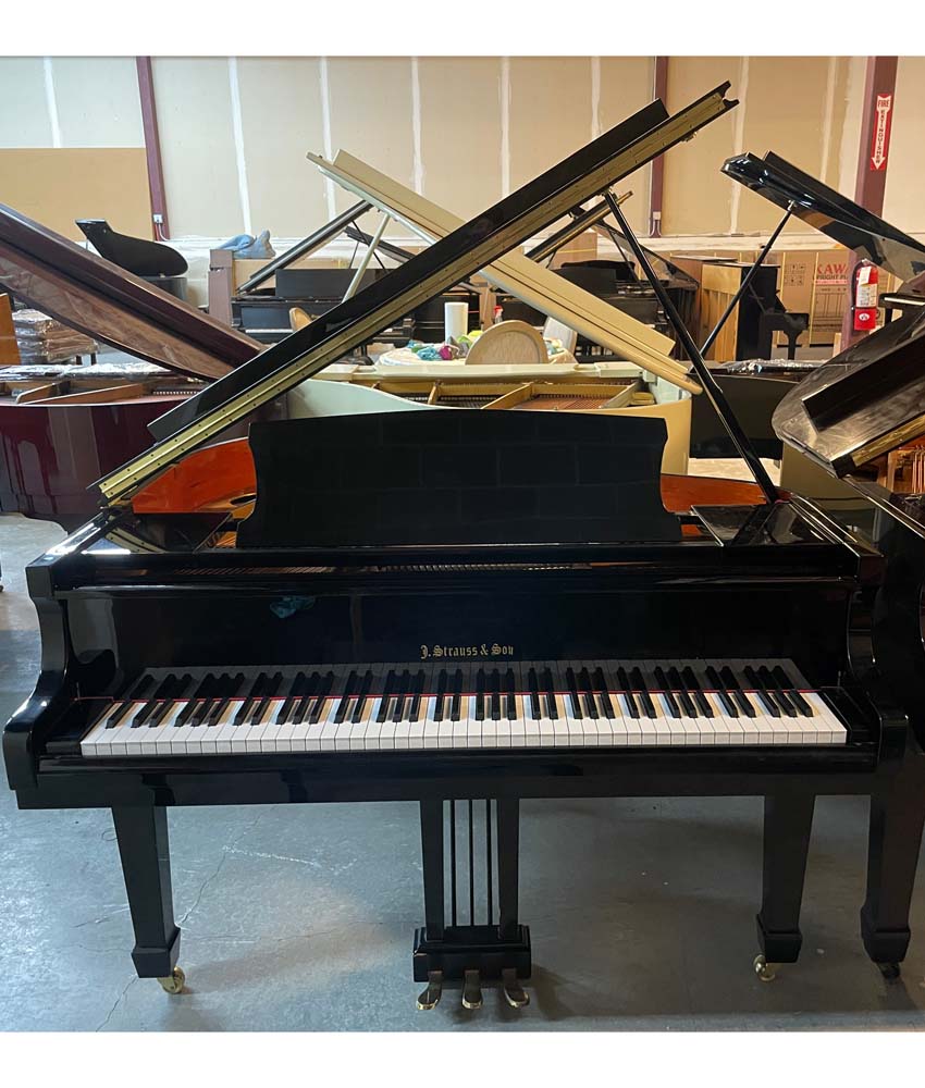 J Strauss & Sons 4'8" GP142 Grand Piano | Polished Ebony | SN: 947109 | Used