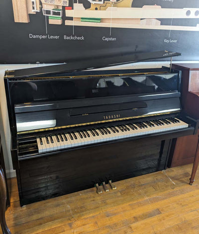 Tadisha Console Upright Piano | Polished Ebony | SN: 390301 | Used