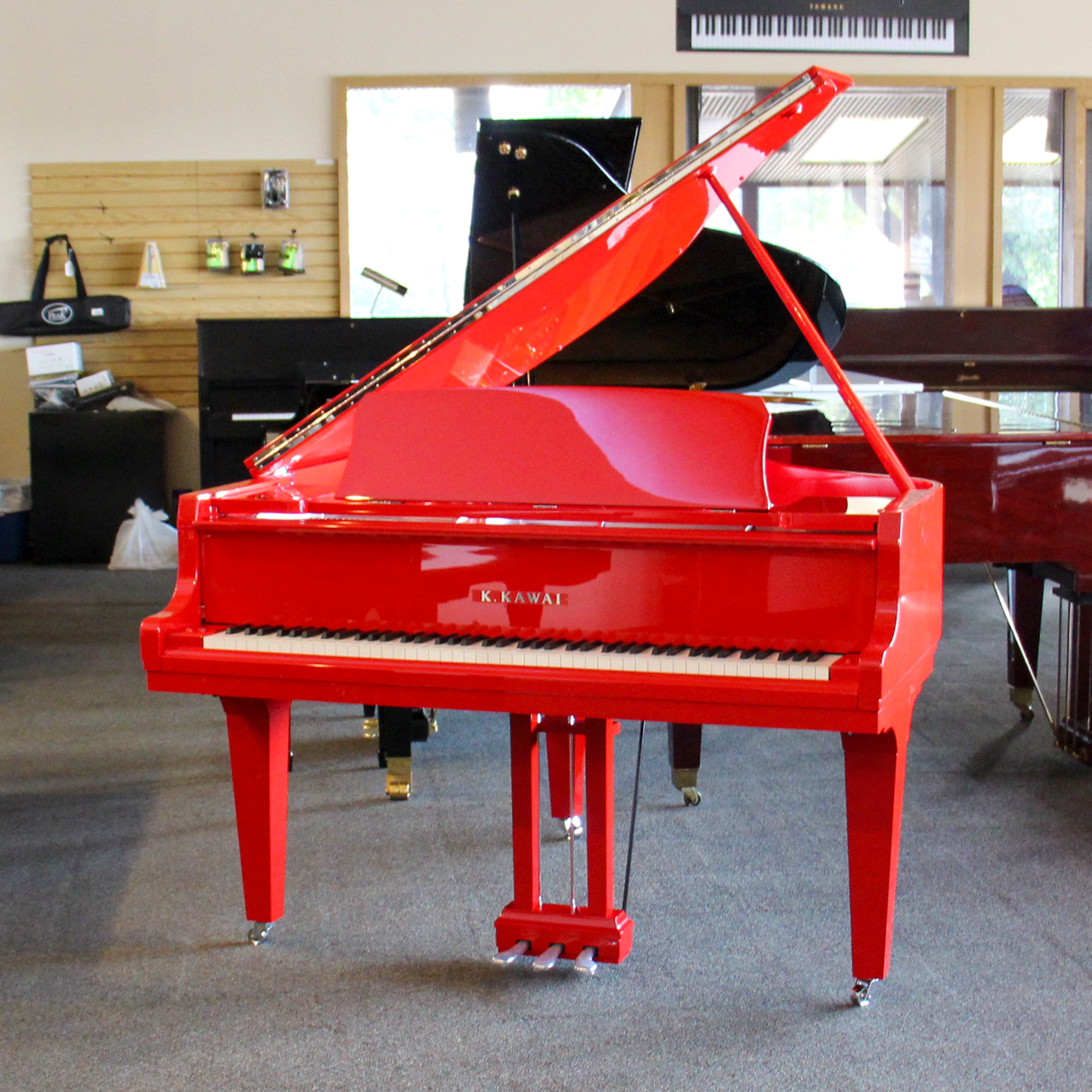 Kawai GL-10 | 5'0" Classic Baby Grand Piano | Ferrari Red Polish | New