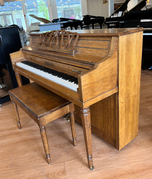 Chickering Spinet Piano | Satin Oak | SN: 502544 | Used