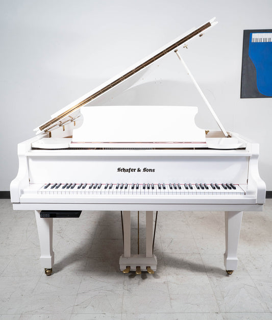 Schafer & Sons SS-59 Player Grand Piano | Polished White | 1988 | Pianodisc | Used