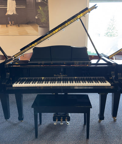 1992 William Knabe WG-49 Grand Piano | Polished Ebony | QRS Pianomation 3 Player System |Serial No. ILLEG0071 | Used