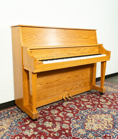 Boston 46" UP118S Upright Piano | Satin Oak | SN: B132791 | Used