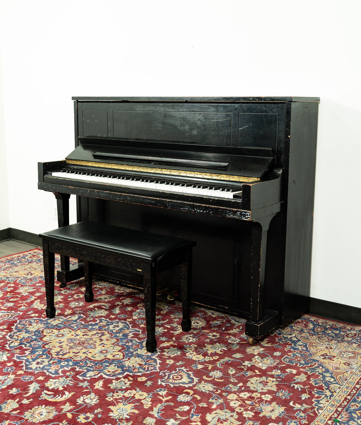 Steinway & Sons 1098 Studio Upright Piano | Satin Ebony | SN: 458166 | Used