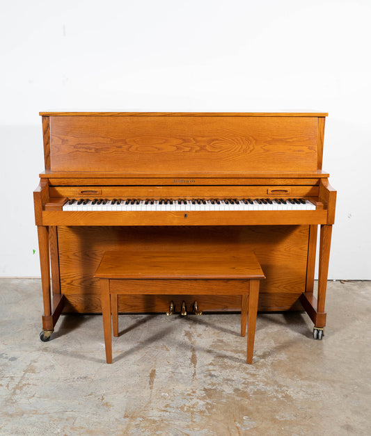 Baldwin Upright Piano (1996) | Satin Oak | Serial No. 462384 | Used
