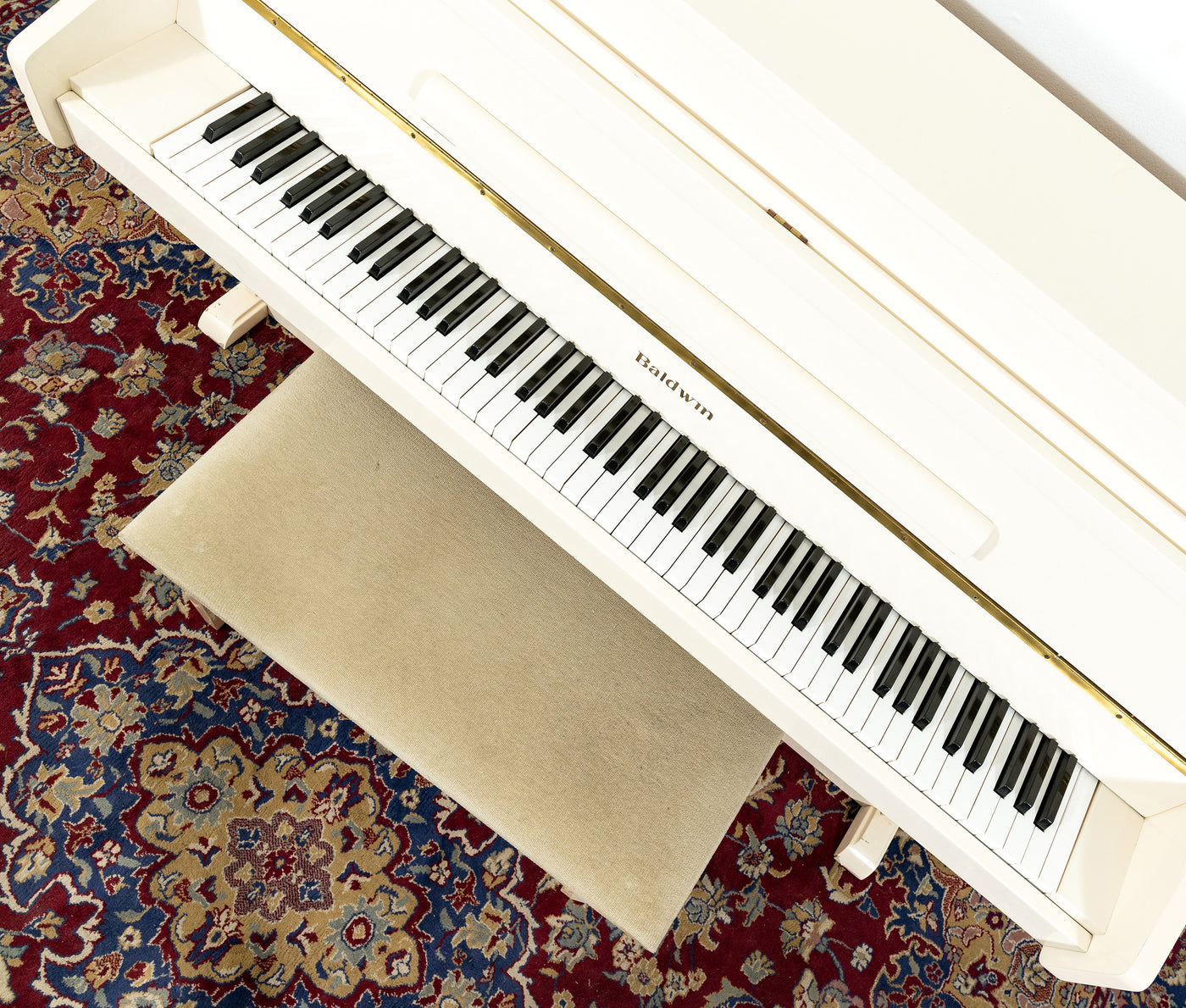 Baldwin E50HPI Upright Piano | Satin White | SN: 1508316 | Used