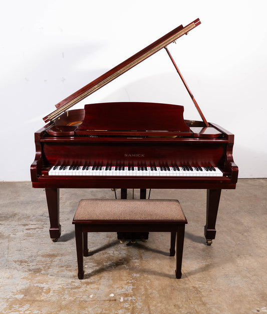 Samick SG-172 Grand Piano (1986) | Satin Mahogany | Serial No. 8612896 | Used