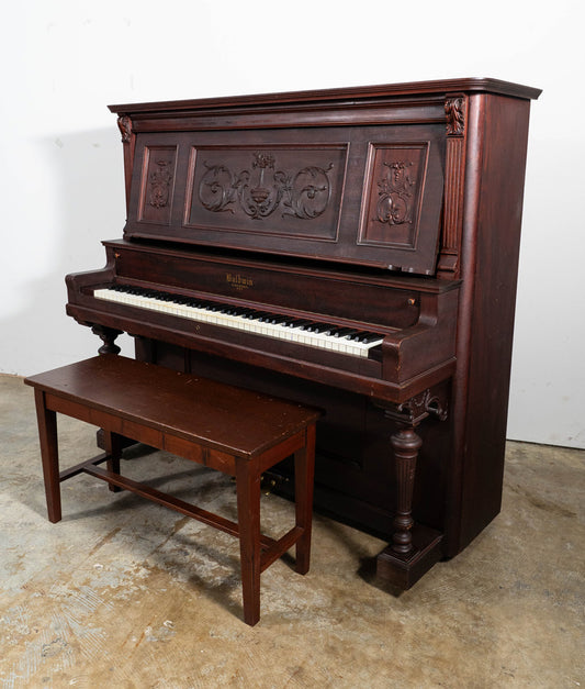 Baldwin Upright Piano (1910) | Antique Satin Mahogany | 55" | Serial No. 16797 | Used