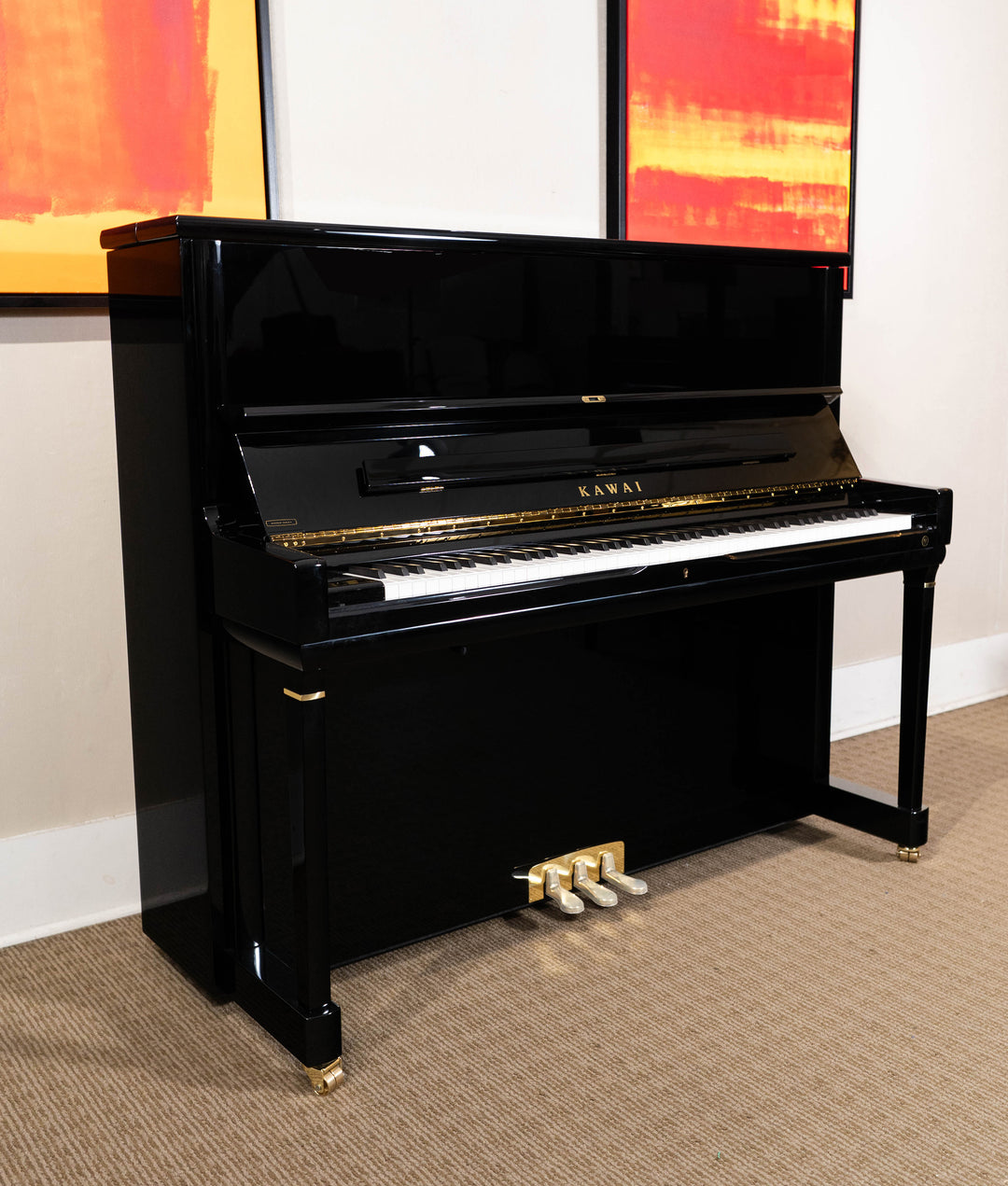 Kawai Master Series MS130 Upright Piano | Polished Ebony | New