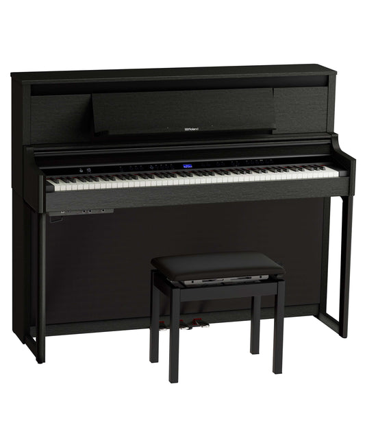 Roland LX-6 Digital Upright Piano w/ Bench and Stand - Charcoal Black