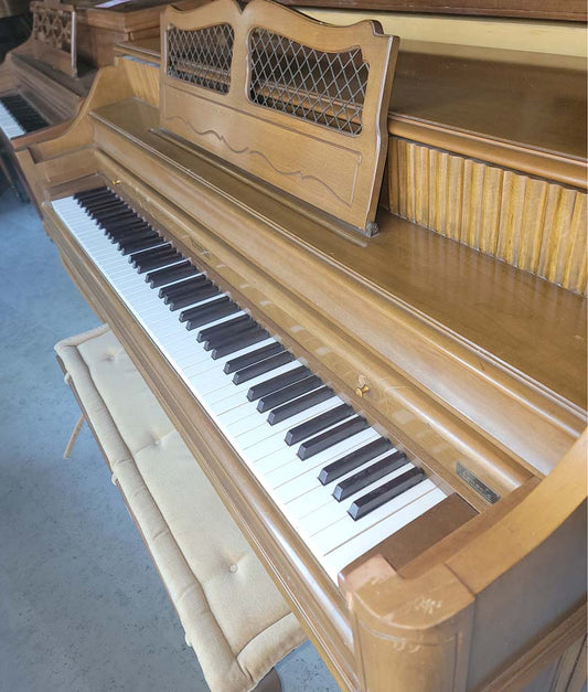 1959 Kimball Upright Piano | Walnut Satin | SN: 603837 | Used