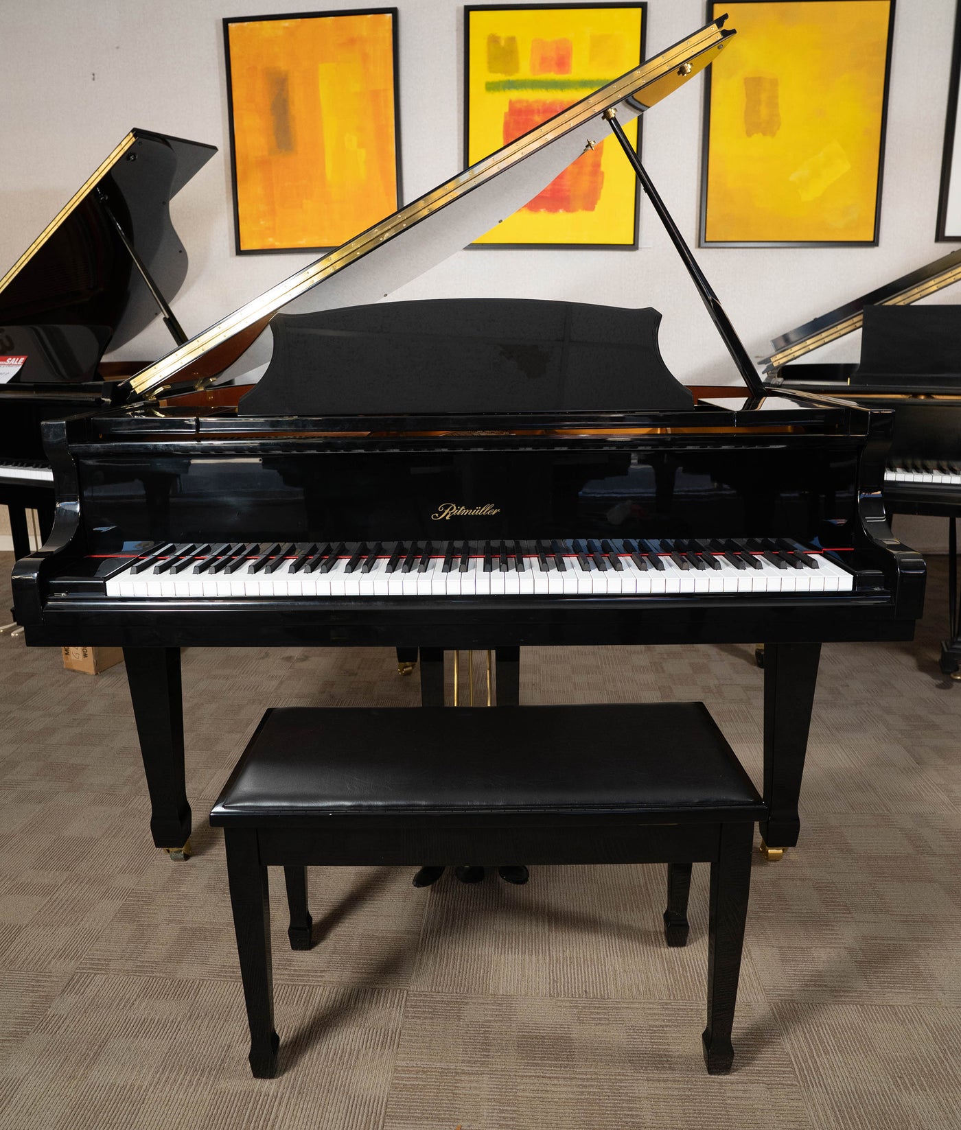 Ritmuller R8 Baby Grand Piano | Polished Ebony | 4.11" | Serial No. 1699852 | Used