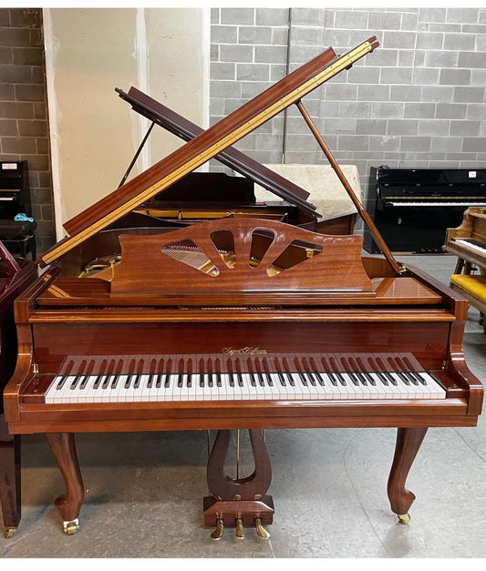 August Hoffman 5'0" 152S Grand Piano | Polished Walnut | SN: DG33191 | Used