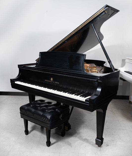 Steinway & Sons Model L Grand Piano | Satin Ebony | 1964 | Serial No. 386824 | Used
