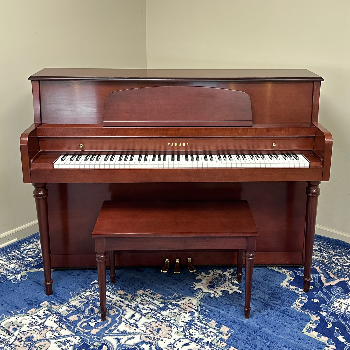 2007 Yamaha M425 Upright Piano | Satin Cherry | Serial No. 321066 | Used