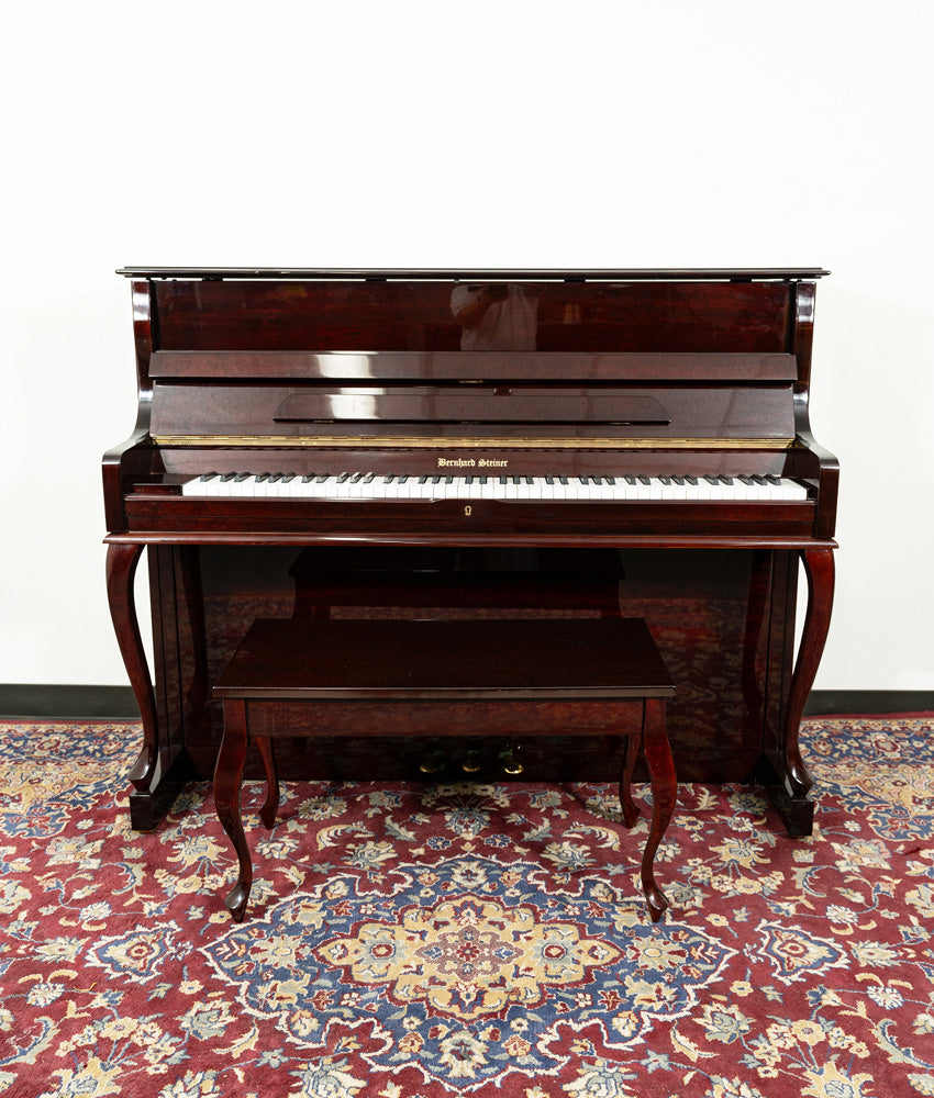 Bernhard Steiner 116B Upright Piano | Polished Mahogany | SN: 76010