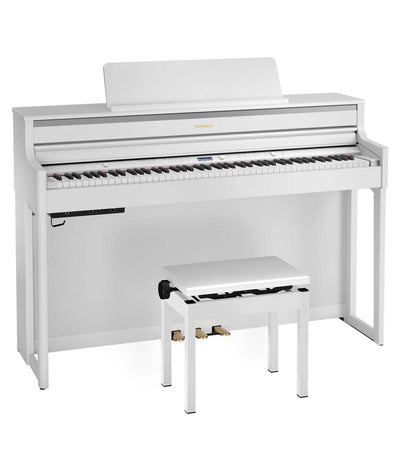 Roland HP704 Digital Piano Kit w/ Stand and Bench - Satin White