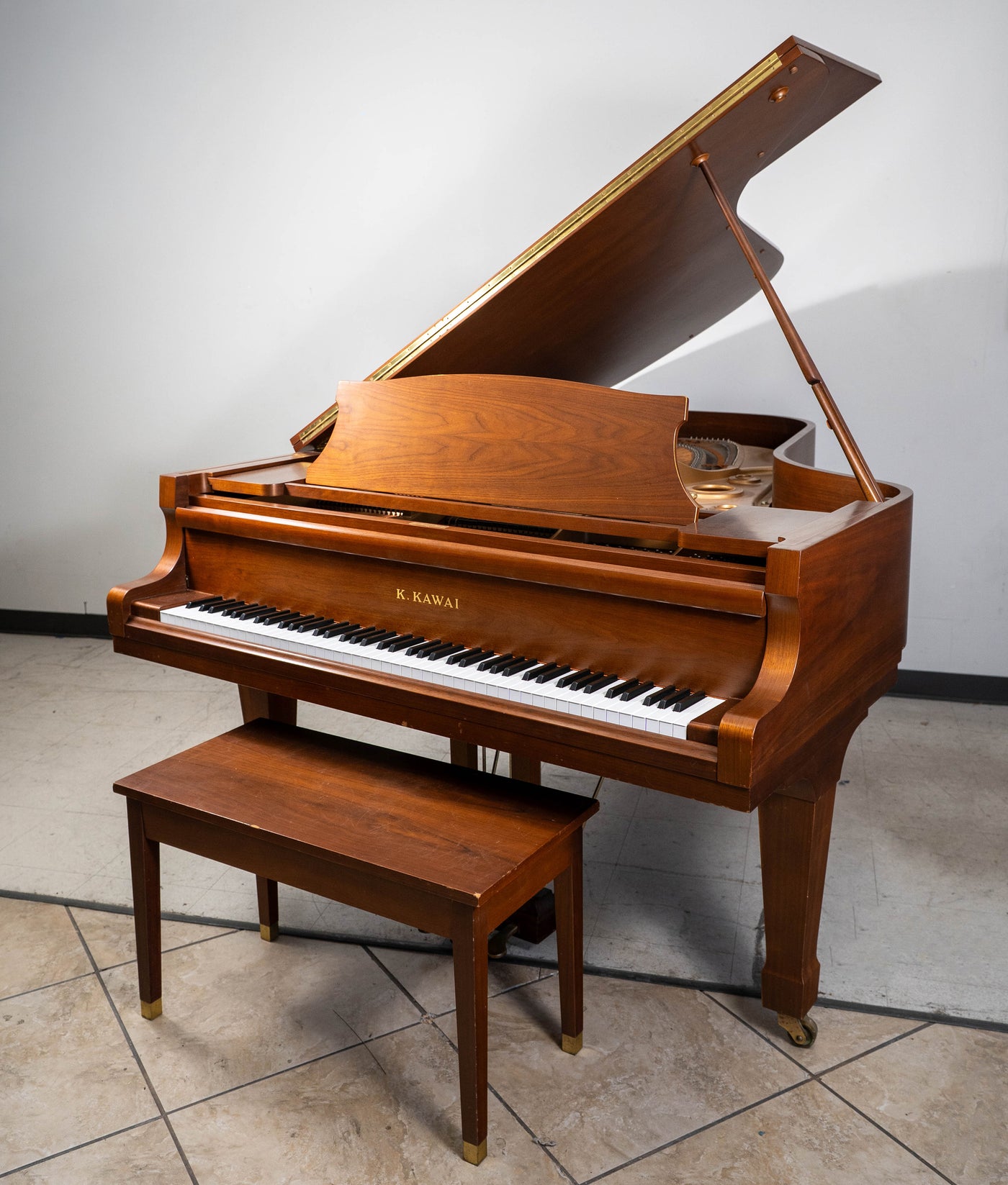 1985 Kawai KG-5D Grand Piano | Satin Walnut | 6'8" | Serial No. 1613057 | Used