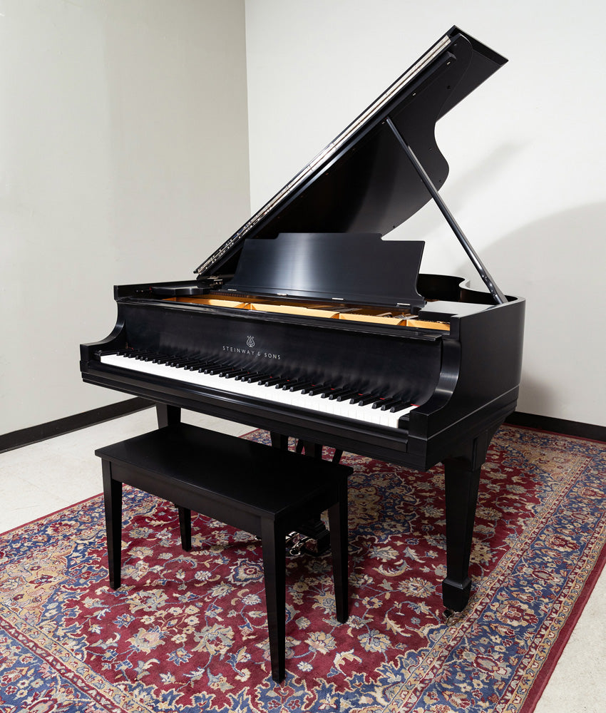 Steinway Model M Grand Piano | Satin Ebony | SN: 243326 | Used