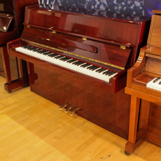 Samick JS-42 Polished Mahogany Upright Piano | SN: JJL01042 | Used