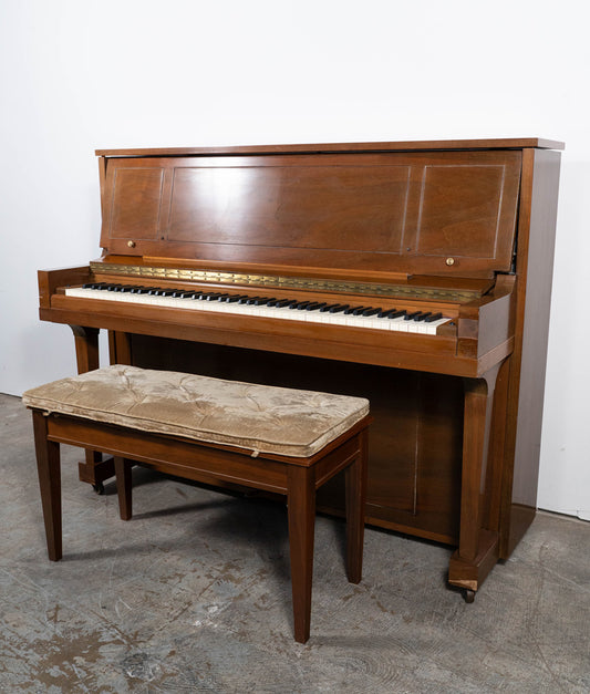 1976 Steinway Model 45 Studio Upright Piano | Satin Mahogany | Serial No. 446897 | Used