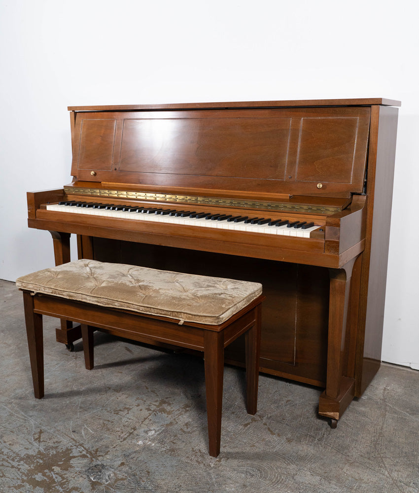 1976 Steinway Model 45 Studio Upright Piano | Satin Mahogany | Serial No. 446897 | Used