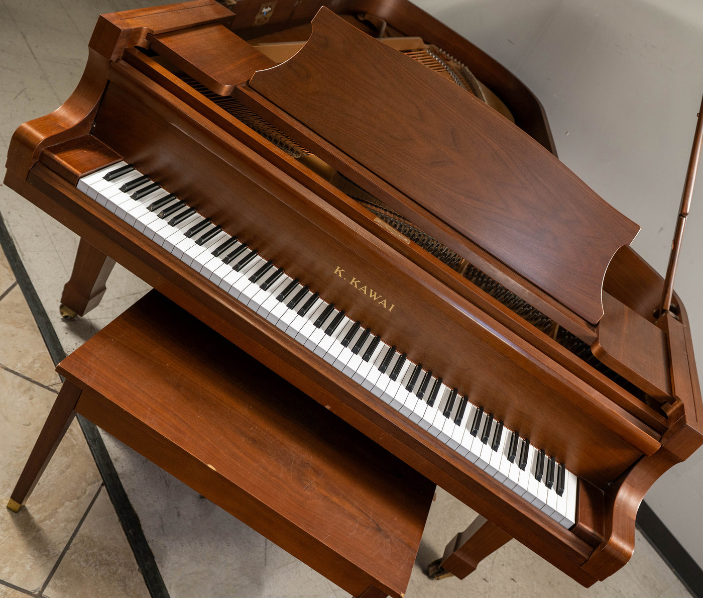 1985 Kawai KG-5D Grand Piano | Satin Walnut | 6'8" | Serial No. 1613057 | Used