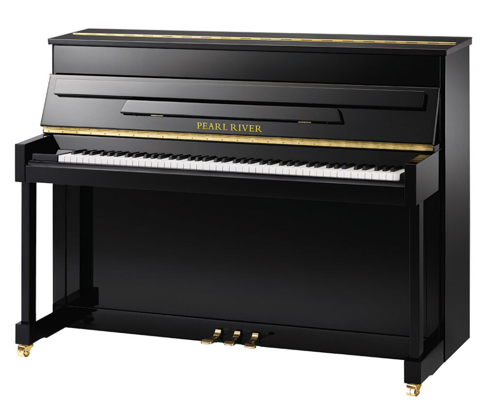 Pearl River 43" EU110 Upright Piano | Polished Ebony | New