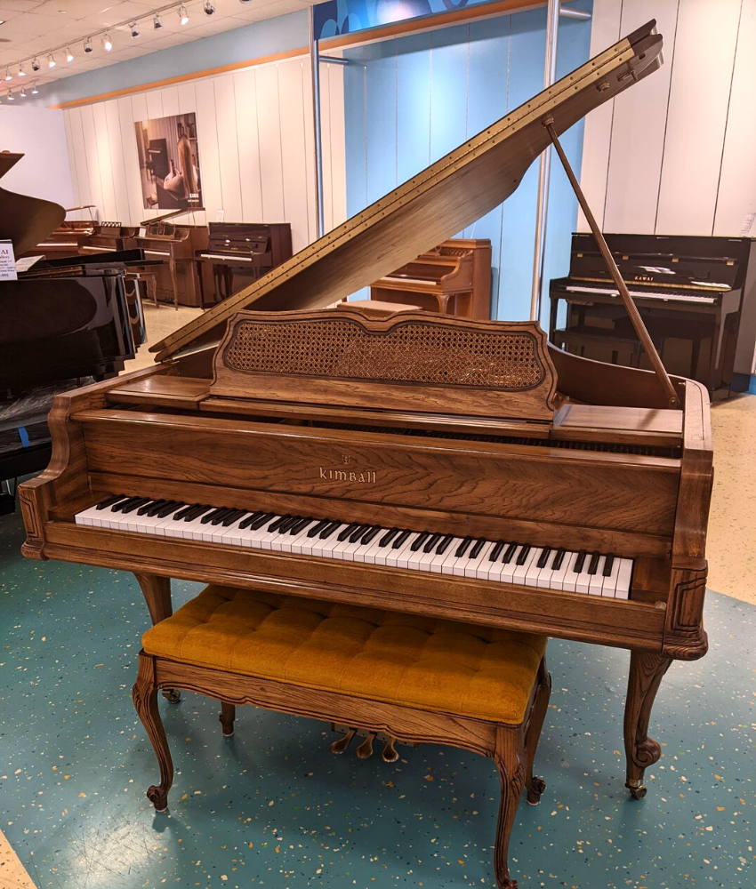 1977 Kimball 587S Grand Piano | Viennese Oak| SN: A88873 | Used