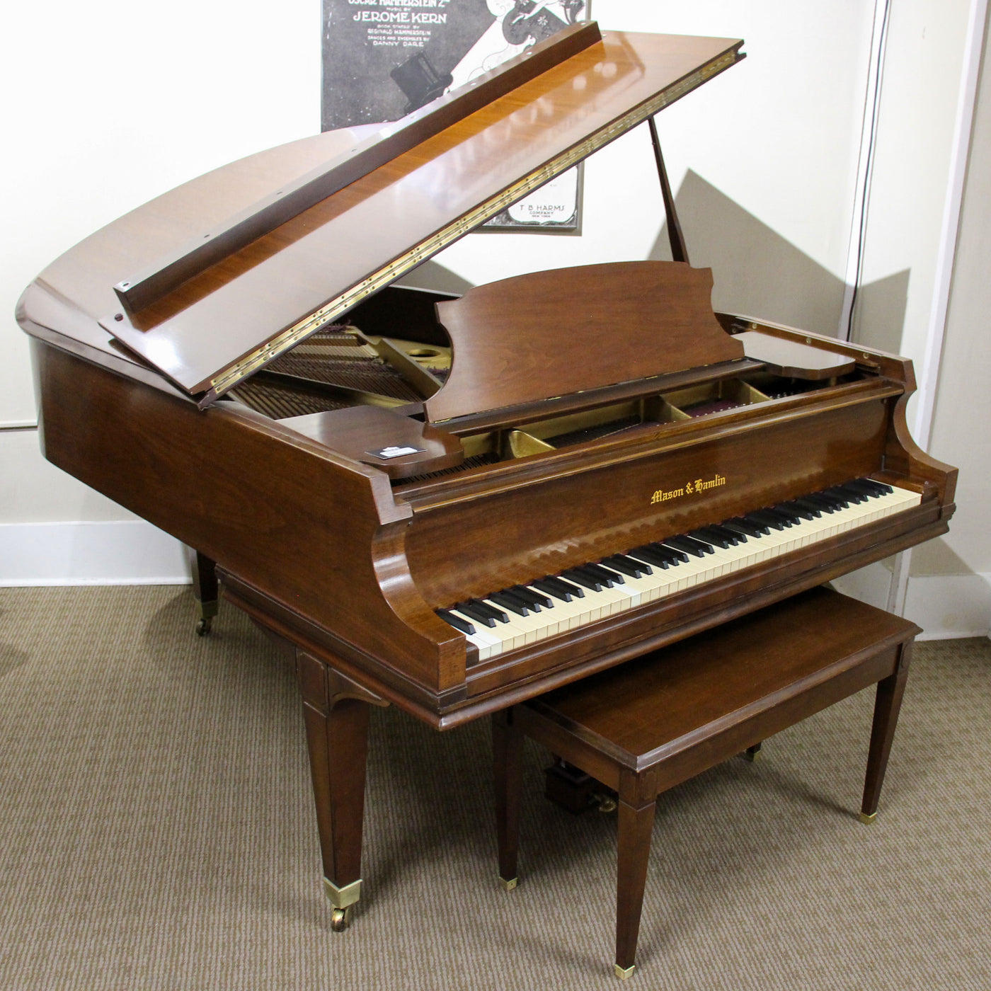 Mason & Hamlin 5'8.5" Model A Grand Piano | Polished Mahogany | SN: 87506 | Used