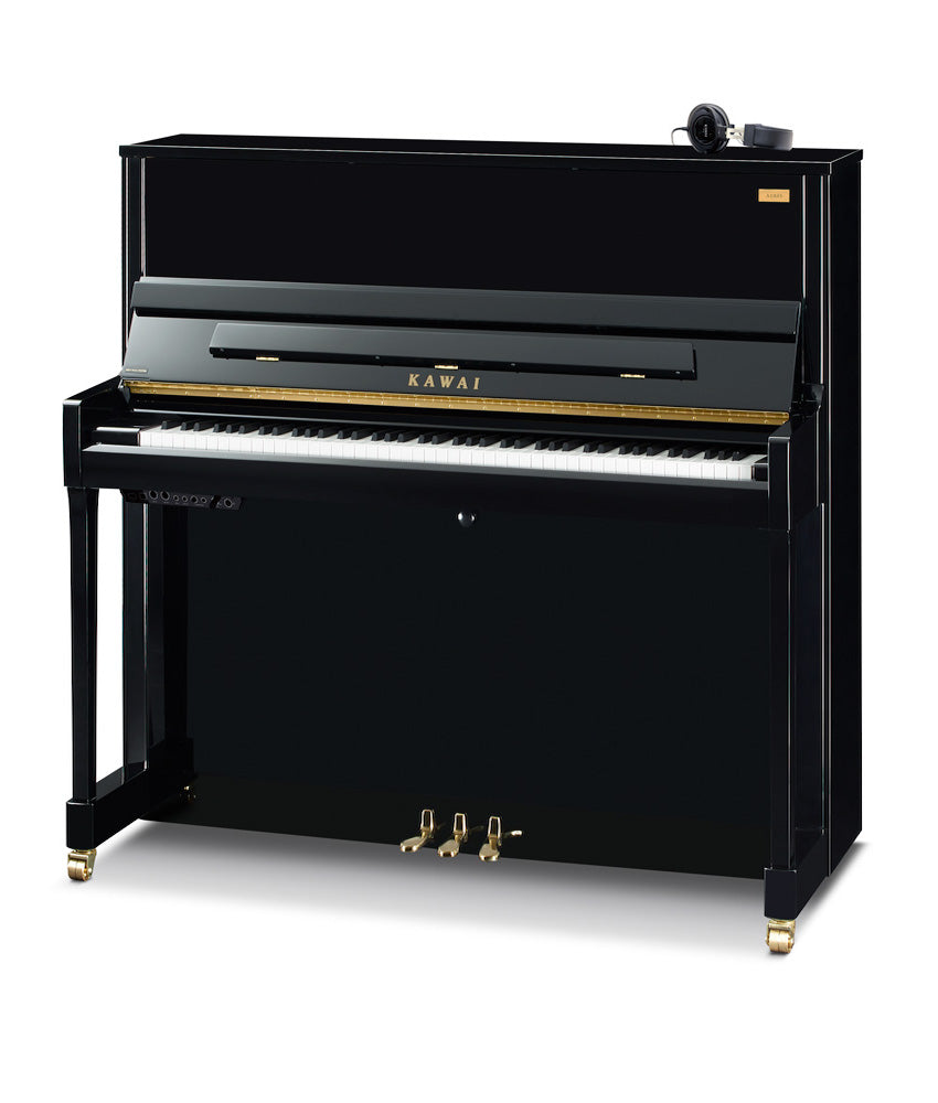 Kawai 48" K-300 Aures ATX4 Upright Piano | Polished Ebony | New