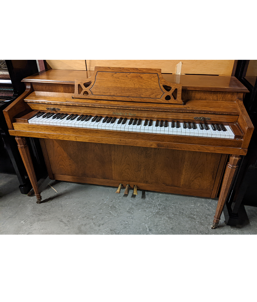 1977 Schafer & Sons 37.5" Model 93 Upright Piano | Satin Walnut | SN: 235224 | Used