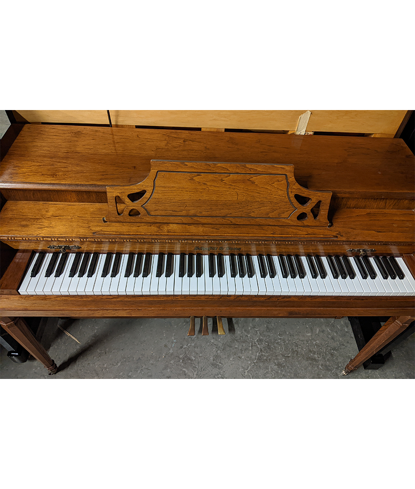 1977 Schafer & Sons 37.5" Model 93 Upright Piano | Satin Walnut | SN: 235224 | Used