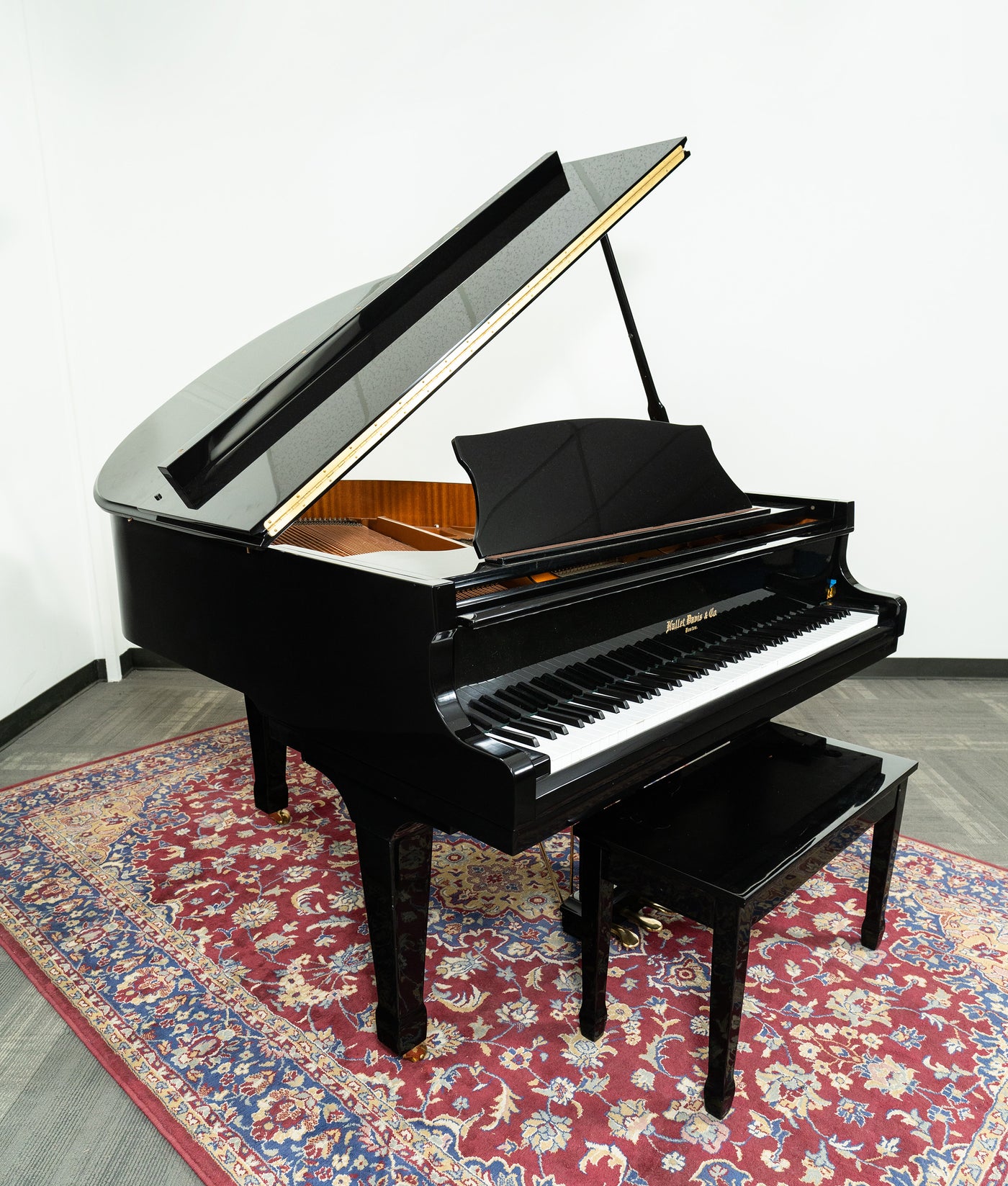 Hallet Davis & Co 5'3″ Classic Baby Grand Piano | Polished Ebony |SN: DG36219 | Used