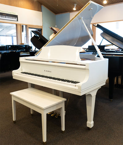 1985 Kawai KG2D Grand Piano | White | SN: 1276464 | Used