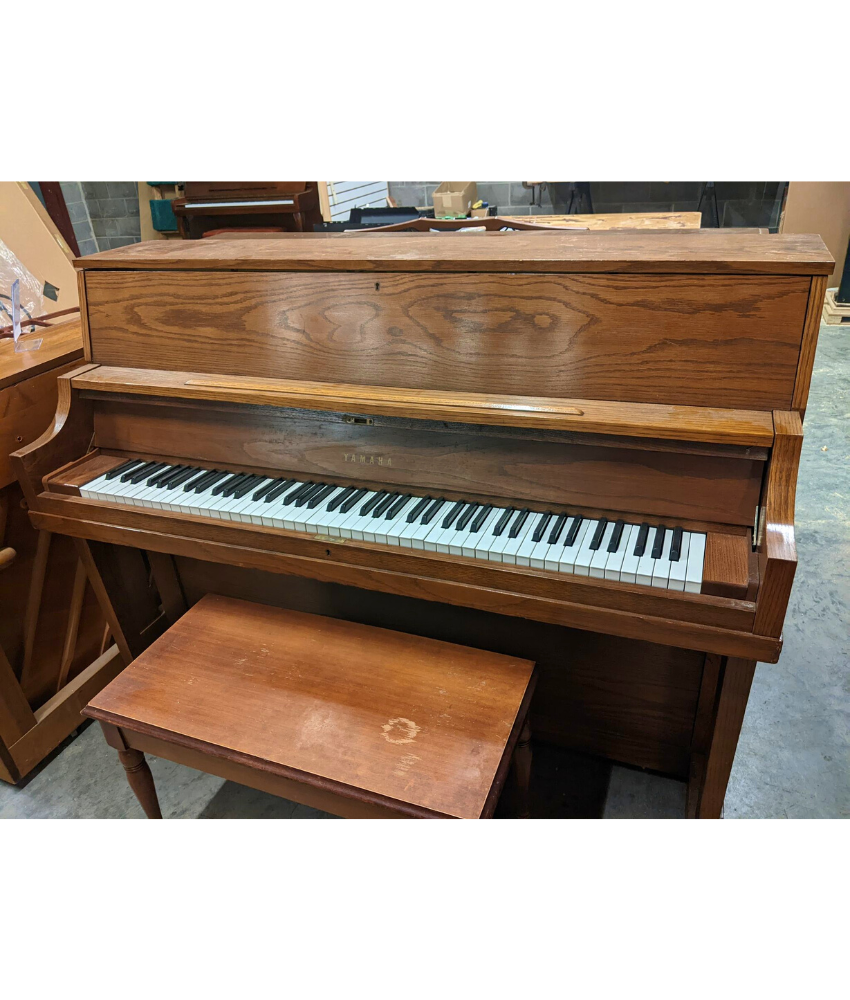 1960 Yamaha 45" P202 Upright Piano | Satin Oak | SN: B126984 | Used