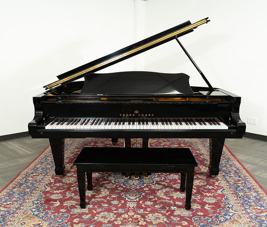 Young Chang Classic Grand Piano | Polished Ebony | SN: G113181 | Used