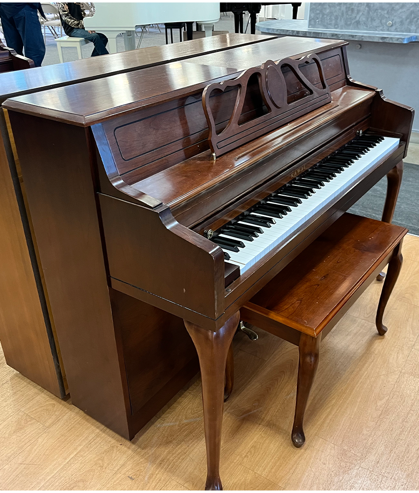 Used Upright Piano, Kawai 502F Upright Console Piano | Satin