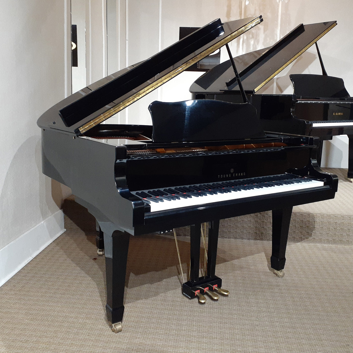 Young Chang G150 Polished Ebony Baby Grand Piano | New