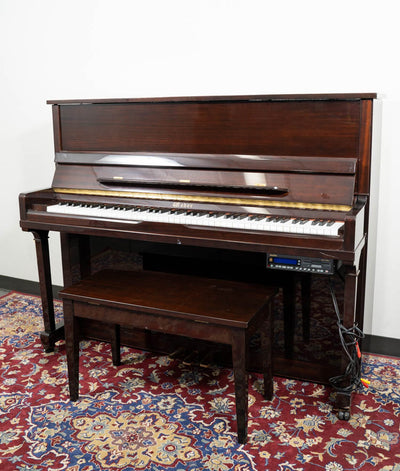 Weber W-118 Upright Piano w/ PianoDisc | Polished Dark Walnut | SN : T00020125 | Used